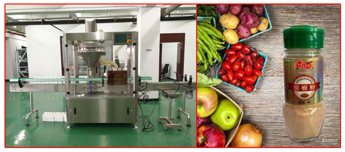 星火廠房調味品包裝機械樣機拍攝及包裝樣品展示